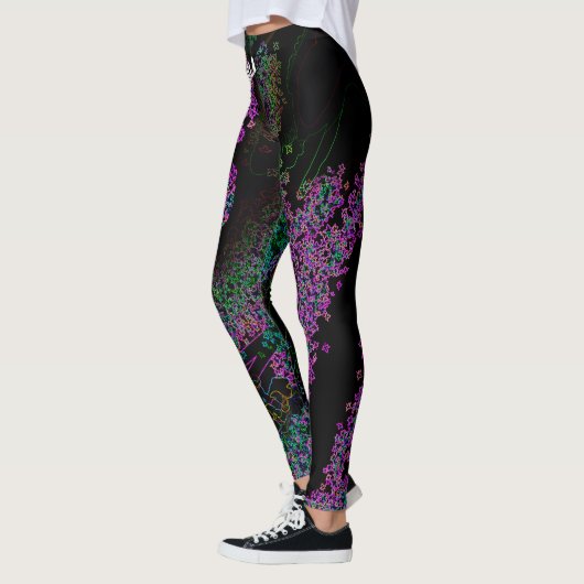 Sylishのアートで芸術的な芸術Leggings#14を個人化して下さい レギンス (左)