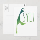 Syltの地図 ポストカード (正面/裏面)