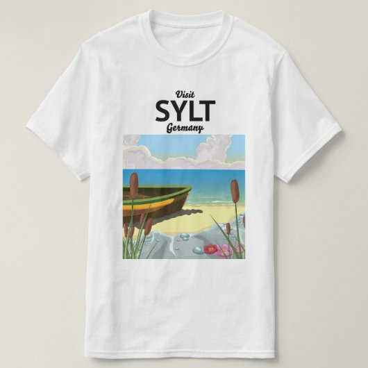 Syltドイツ旅行ポスター Tシャツ (デザイン正面)