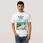 Syltドイツ旅行ポスター Tシャツ (正面フル)