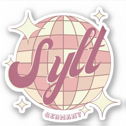 Sylt Deutschland Sticker Deko シール (正面)