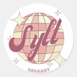 Sylt Deutschland Sticker Deko ラウンドシール