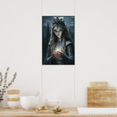 Sylvarae Nightwhisper Mystic Elf Fantasy Art Print ポスター (キッチン)