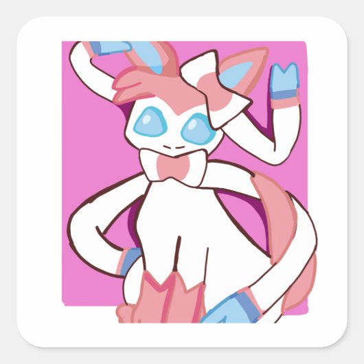 Sylveon (pokemon) スクエアシール (正面)