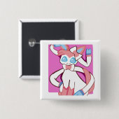 Sylveon (pokemon) 缶バッジ (正面&裏面)