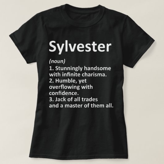 SYLVESTER定義名パーソナライズされたのおもしろい誕生 Tシャツ (デザイン正面)