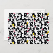 SYLVESTER™およびTWEETY™パターン ポストカード (正面/裏面)