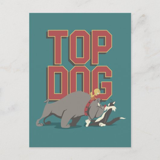 SYLVESTER™のTWEETY™を「Top Dog」で急に保護 ポストカード (正面)