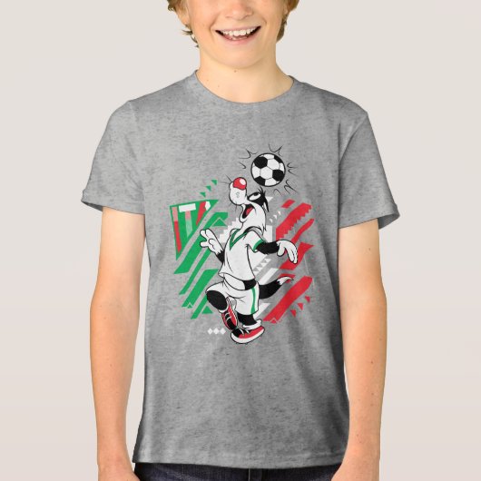 SYLVESTER™ イタリア代表サッカーデザイン トライブレンドTシャツ (正面)