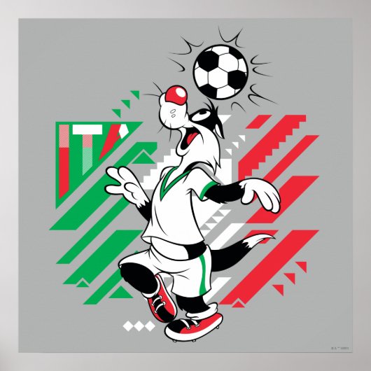 SYLVESTER™ イタリア代表サッカーデザイン ポスター (正面)