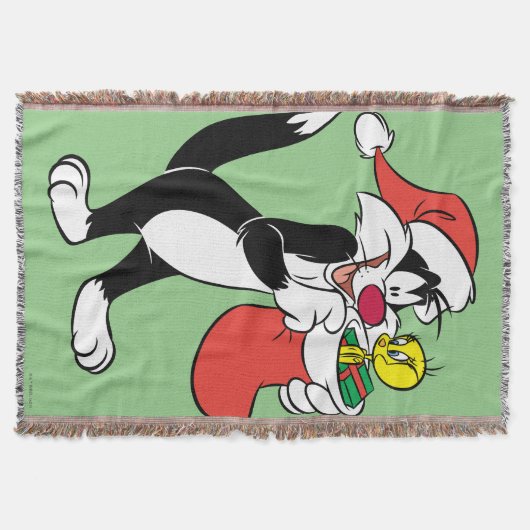 Sylvester Cat with Stocking スローブランケット (正面)