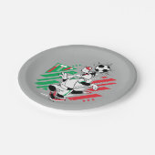 SYLVESTER™ Team Italy Soccer Graphic ペーパープレート (アングル)