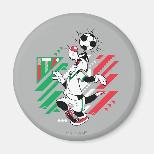 SYLVESTER™ Team Italy Soccer Graphic マグネット (正面)