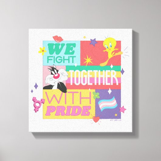 SYLVESTER™ & TWEETY™| We Fight Together With Pride キャンバスプリント (正面)
