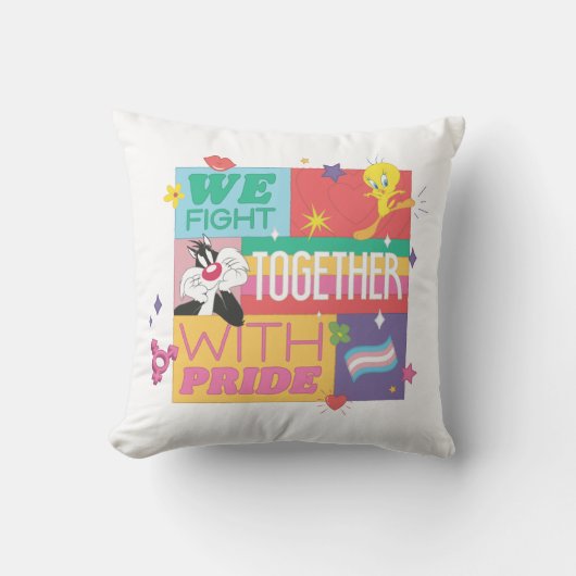 SYLVESTER™ & TWEETY™| We Fight Together With Pride クッション (正面)