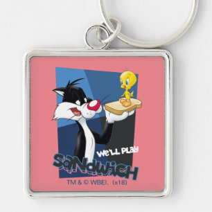 SYLVESTER™ & TWETY™「サンドイッチ遊す」 キーホルダー