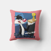 SYLVESTER™ & TWETY™「サンドイッチ遊す」 クッション (裏面)