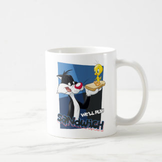 SYLVESTER™ & TWETY™「サンドイッチ遊す」 コーヒーマグカップ