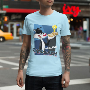 SYLVESTER™ & TWETY™「サンドイッチ遊す」 Tシャツ