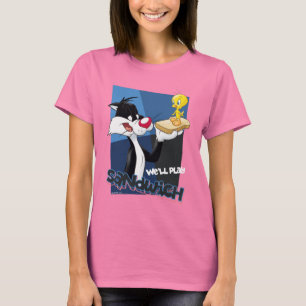 SYLVESTER™ & TWETY™「サンドイッチ遊す」 Tシャツ
