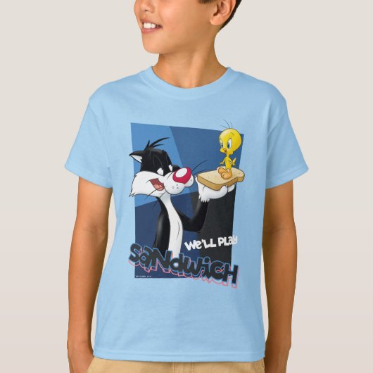 SYLVESTER™ & TWETY™「サンドイッチ遊す」 Tシャツ (正面)