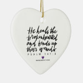 SylviasStory詩篇147:3ハートオーナメント セラミックオーナメント (右)