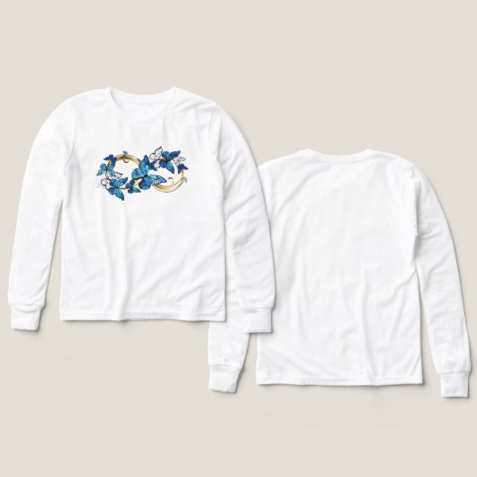 Symbol Infinity of Blue Morpho Butterflies (デザイン 正面＆背面)