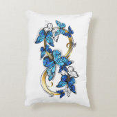 Symbol Infinity of Blue Morpho Butterflies アクセントクッション (裏面(縦))