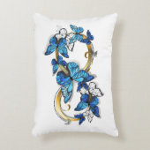 Symbol Infinity of Blue Morpho Butterflies アクセントクッション (正面(垂直))