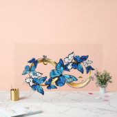 Symbol Infinity of Blue Morpho Butterflies アクリルサイン (ウェディング)