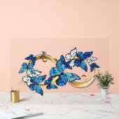 Symbol Infinity of Blue Morpho Butterflies アクリルサイン (ウェディング)