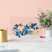 Symbol Infinity of Blue Morpho Butterflies アクリルサイン (ウェディング)