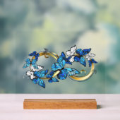 Symbol Infinity of Blue Morpho Butterflies アクリルサイン (ニュートラル)
