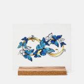 Symbol Infinity of Blue Morpho Butterflies アクリルサイン (正面)