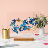 Symbol Infinity of Blue Morpho Butterflies アクリルサイン (ウェディング)