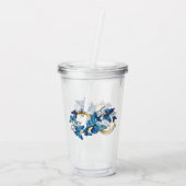 Symbol Infinity of Blue Morpho Butterflies アクリルタンブラー (裏面)