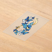 Symbol Infinity of Blue Morpho Butterflies アクリル招待状 (レイダウン)