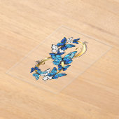 Symbol Infinity of Blue Morpho Butterflies アクリル招待状 (レイダウン)