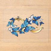 Symbol Infinity of Blue Morpho Butterflies アクリル招待状 (正面)