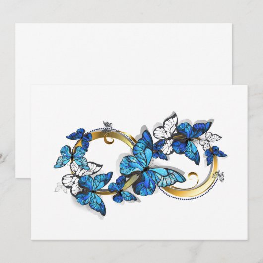 Symbol Infinity of Blue Morpho Butterflies アドバイスカード (正面/裏面)
