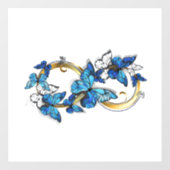 Symbol Infinity of Blue Morpho Butterflies ウィンドウサイン (シート)