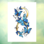 Symbol Infinity of Blue Morpho Butterflies ウィンドウサイン (シート3)