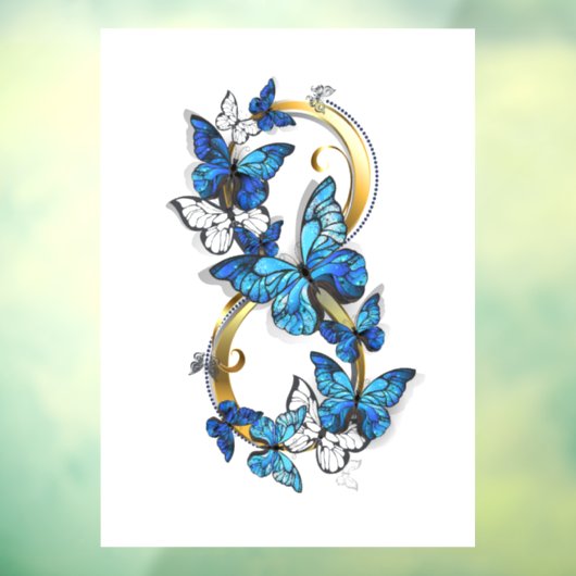 Symbol Infinity of Blue Morpho Butterflies ウィンドウサイン (シート3)