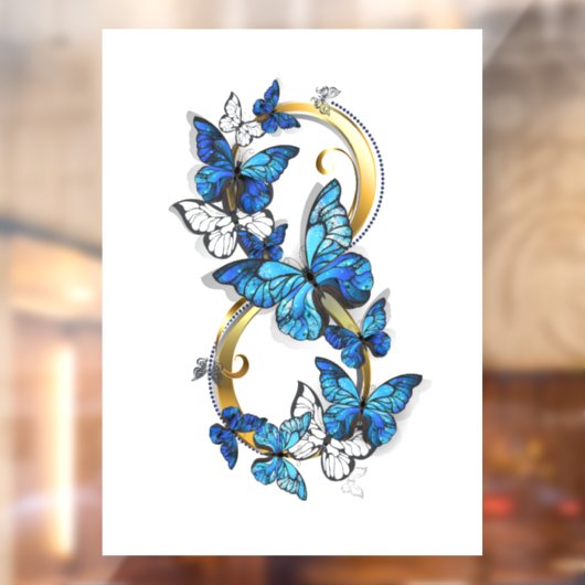 Symbol Infinity of Blue Morpho Butterflies ウィンドウサイン (シート2)
