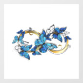 Symbol Infinity of Blue Morpho Butterflies ウィンドウサイン (シート)