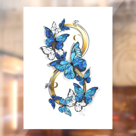 Symbol Infinity of Blue Morpho Butterflies ウィンドウサイン (シート2)