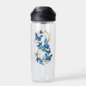 Symbol Infinity of Blue Morpho Butterflies ウォーターボトル (背面)