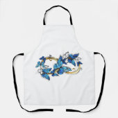 Symbol Infinity of Blue Morpho Butterflies エプロン (正面)
