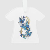 Symbol Infinity of Blue Morpho Butterflies オーナメント (裏面)