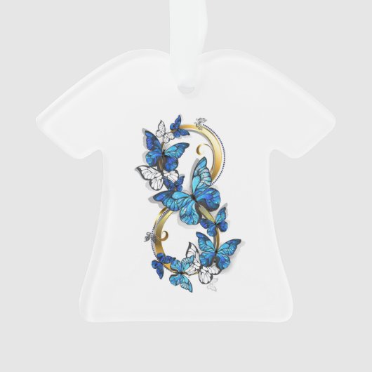Symbol Infinity of Blue Morpho Butterflies オーナメント (正面)